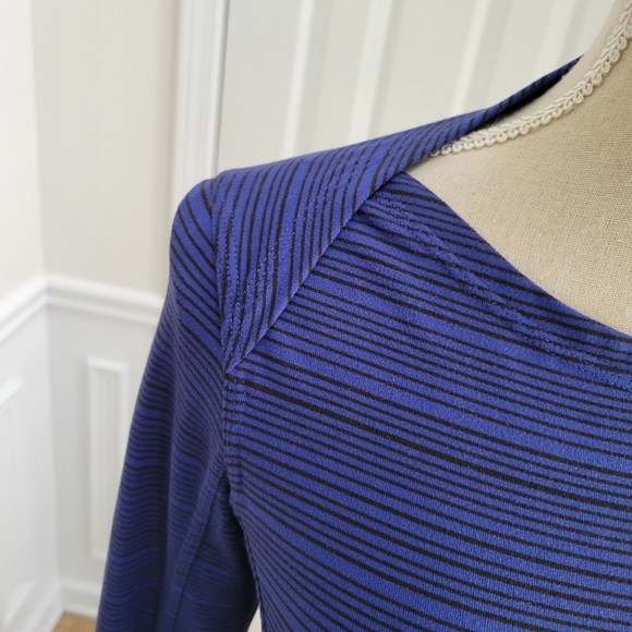 Lululemon Kanto Catch Me Striped‎ Long Sleeve Blouse Rulu Fabric - Picture 6 of 12